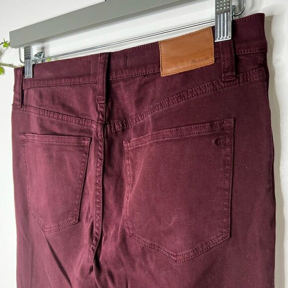 Madewell 9” High Riser Skinny Skinny Burgundy Pants - Picture 8 of 9